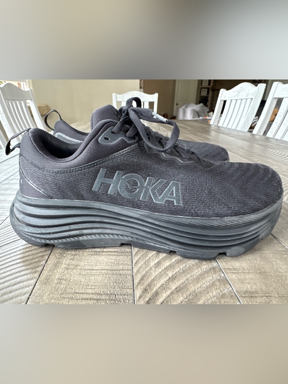 Hoka - HOKA One One Gaviota 5 Black Running Shoe Men’s Size 10 2E (Wide)